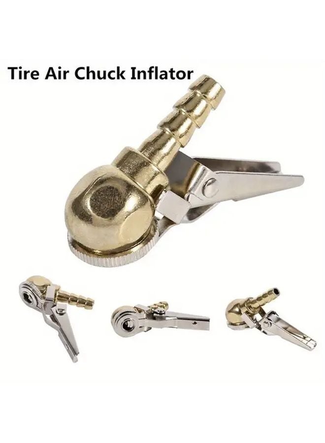 مضخة هواء سيارة وشاحنة محمولة متينة منظم ضغط قابل للتعديل Golden Skeleton Tire Chuck - Image 3